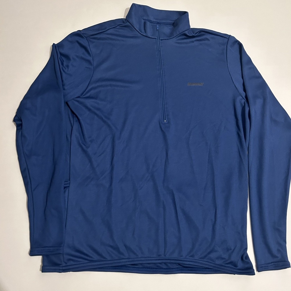Performance Technical Wear Cycling Jersey Long Sleeve Men XL Blue Rear Pockets